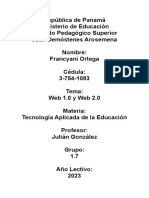 Ortega F. Web 1.0 y 2.0