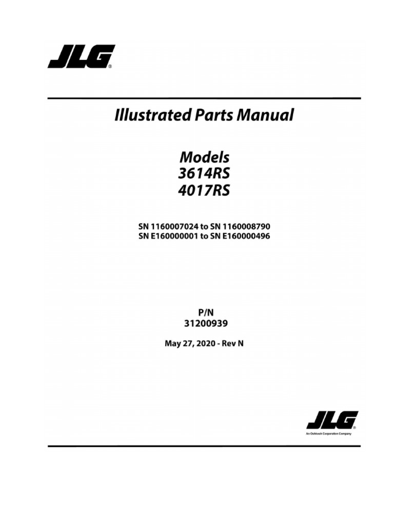 N - 3614RS, 4017RS (CE-AUS) - JLG - Parts - English | PDF | Axle | Radiator