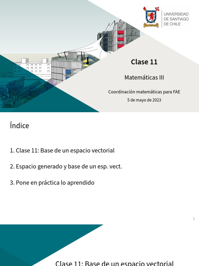 Base y Espacio Vectorial en Matemáticas | PDF | Espacio vectorial ...