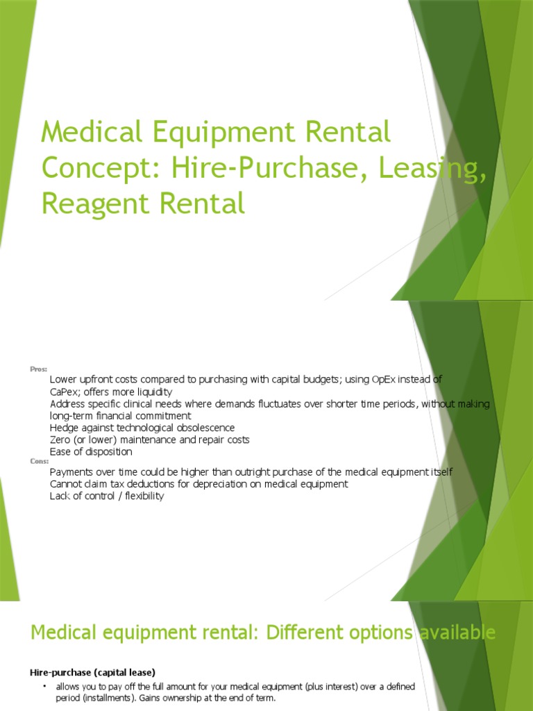 Medical Equipment Rental PDF Renting Inventory