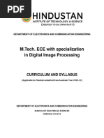 MTech Digital Image Processing Syllabus