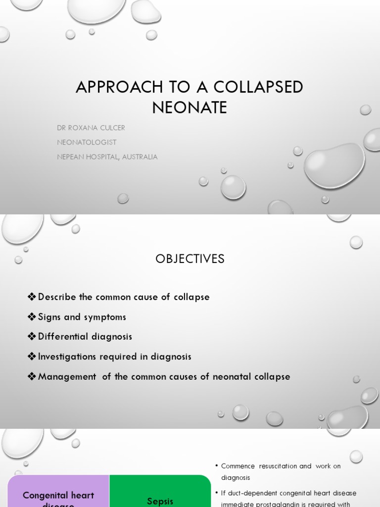 Roxana M. Culcer, M.D., FRACP - Aproach To A Collapsed Neonate | PDF ...
