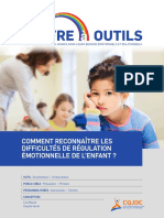 CQJDC Comment Reconnaitre Les Difficultes de Regulation Emotionnelle de Enfant