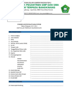 Formulir Pendaftaran Dan Surat Pernyataan PPDB SMP 2022-2023