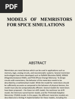 Models of Memristors For Spice Simulations