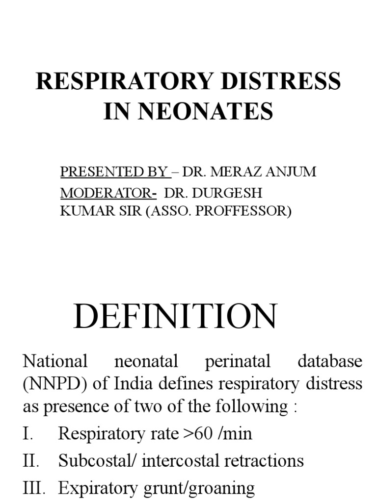 Respiratory Distress in Neo | PDF | Lung | Preterm Birth