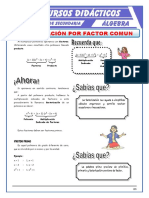 Factor Comun para Segundo de Secundaria