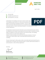 White and Green Professional Company Letterhead