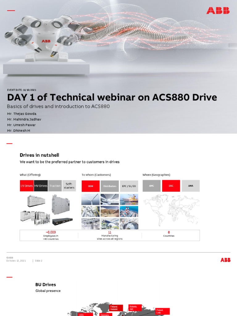 ACS880 Drive Technical Webinar Overview | PDF | Rectifier | Power Inverter