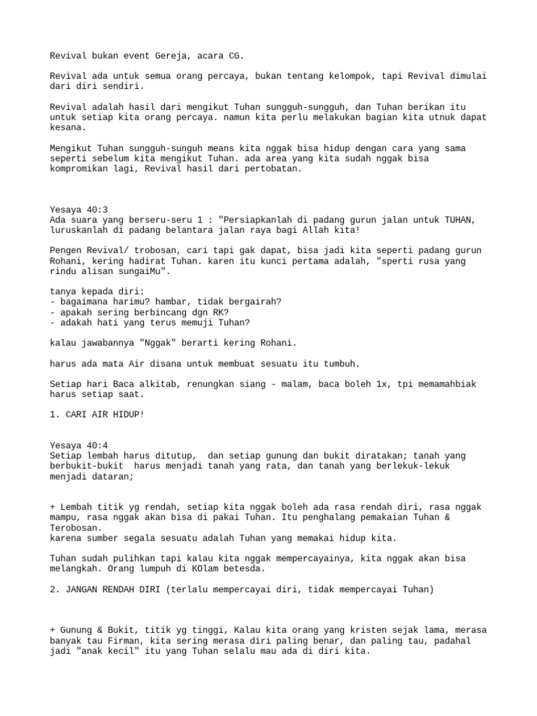 Personal Revival Pdf