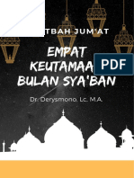 Khutbah Jumat: Empat Keutamaan Bulan Sya'Ban