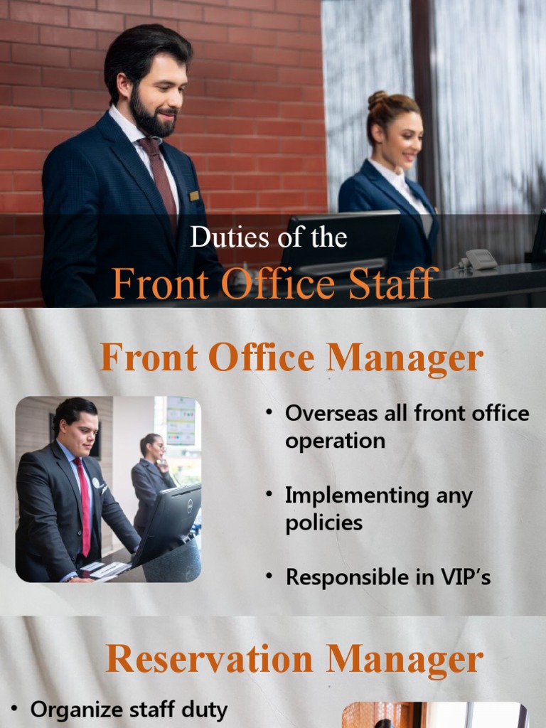 Front Office Staff Duties Overview | PDF