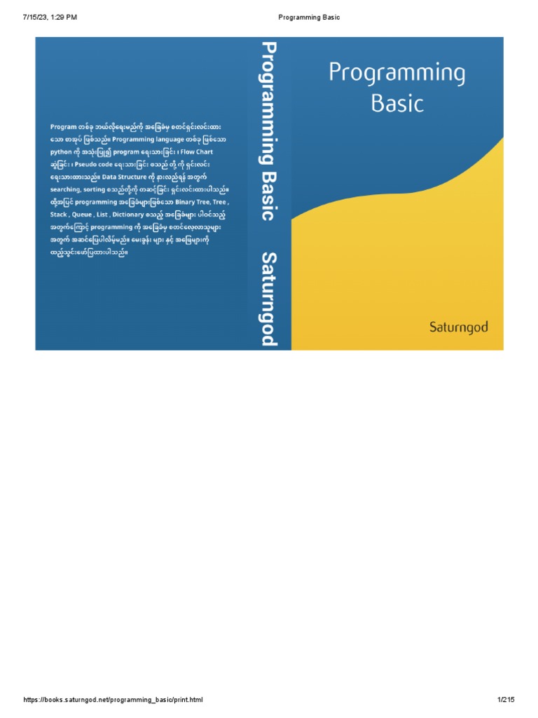 Programming Basic | PDF