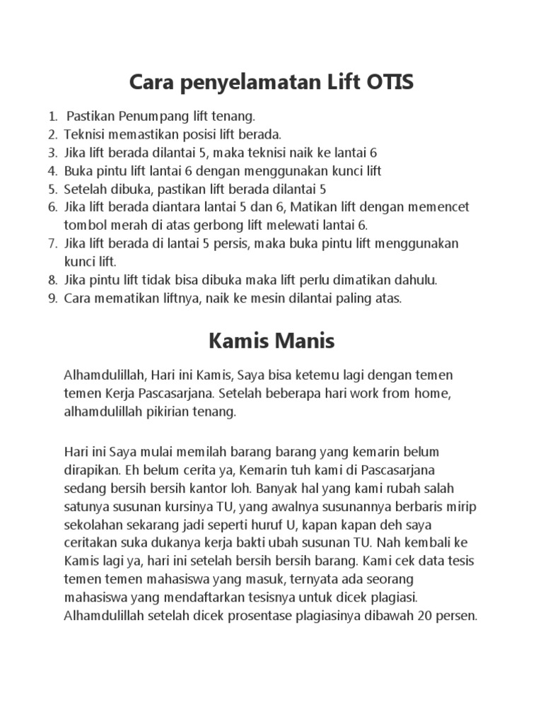 Cara Penyelamatan Lift Pdf