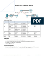 4.1.2.5 Packet Tracer - Configure IP ACLs To Mitigate Attacks