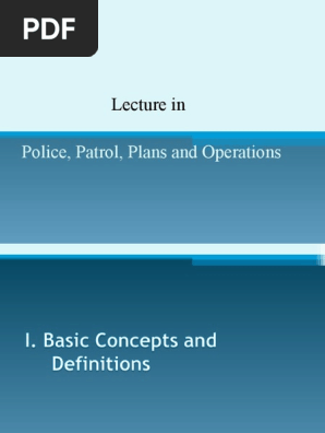 LEA 3 - Police Patrol Operations With Police Communications System Notes Md. 3