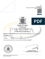 Certificate of Share Capital
