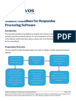 Student Guidelines For Respondus Proctoring Software