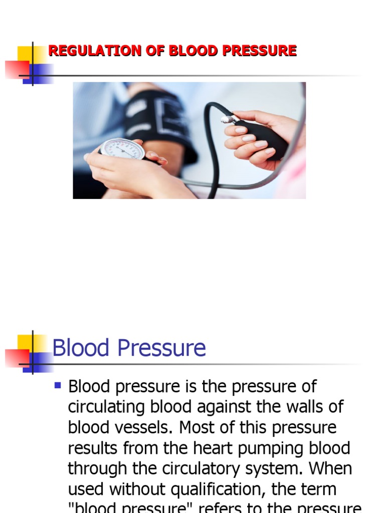 Blood Pressure Regulation PDF Myocardial Infarction Blood Pressure