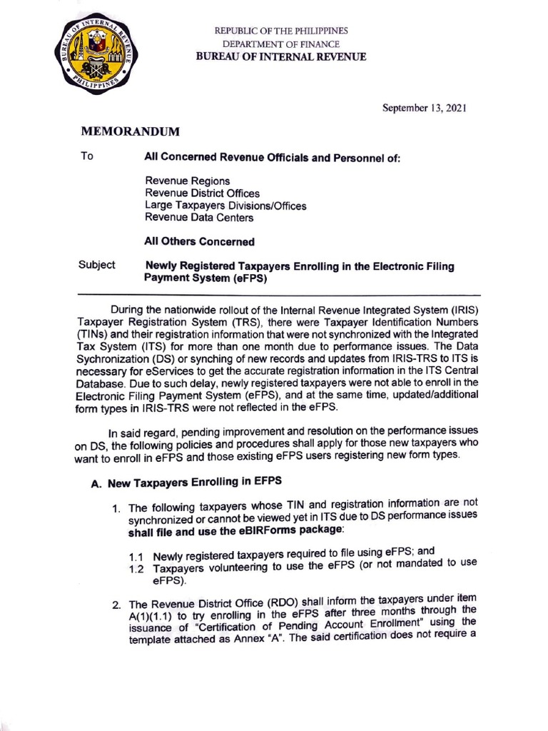 Memo Efps | PDF