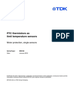 PTC Thermistors As Limit Temperature Sensors: Motor Protection, Single Sensors