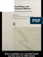Mario Blejer - Fiscal Policy and Economic Reform - Essays in Honor of Vito Tanzi (Routledge Studies in The Modern World Economy, 6) (1997)