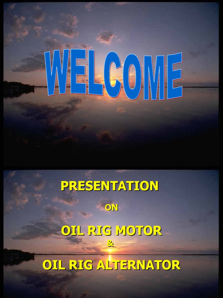 Oil Rig Motor & Alternator Overview | PDF | Electric Motor | Bearing ...
