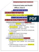 Detail Syllabus With Weightage For GPSC Industrial Safety and Health