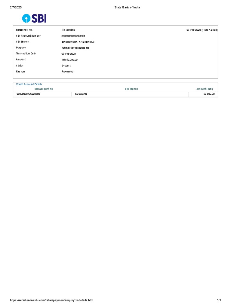 State Bank Of India Pdf