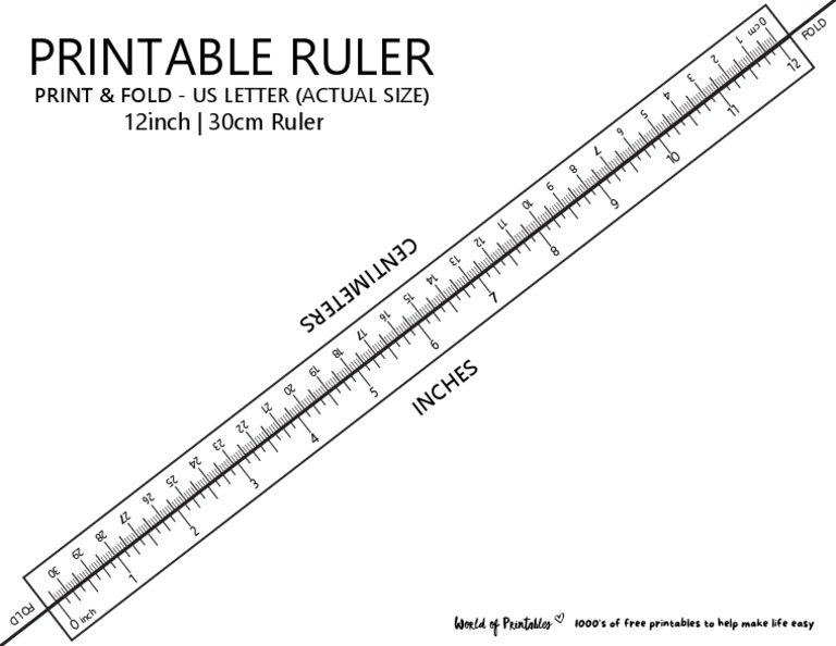 Printable 12-Inch Ruler Template | PDF