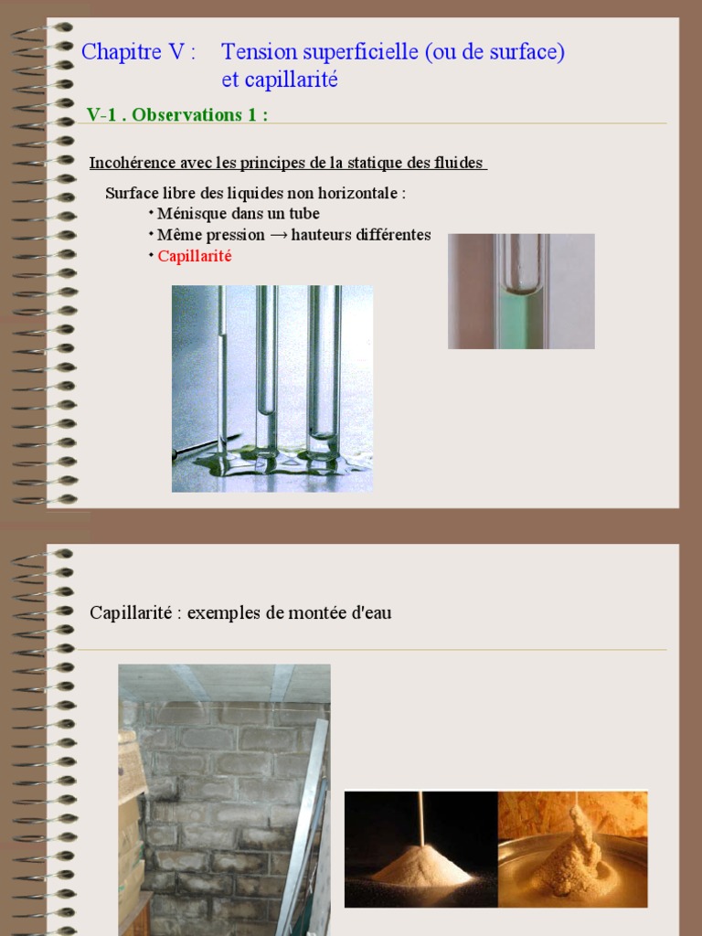 Capillarite | PDF | Tension superficielle | Tensioactif