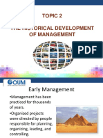 BDPP1103 Topic2 - The Historical Development of Management