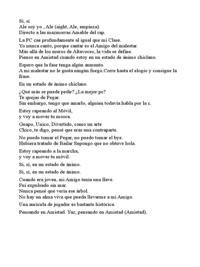 Rap Letra Posible. | PDF