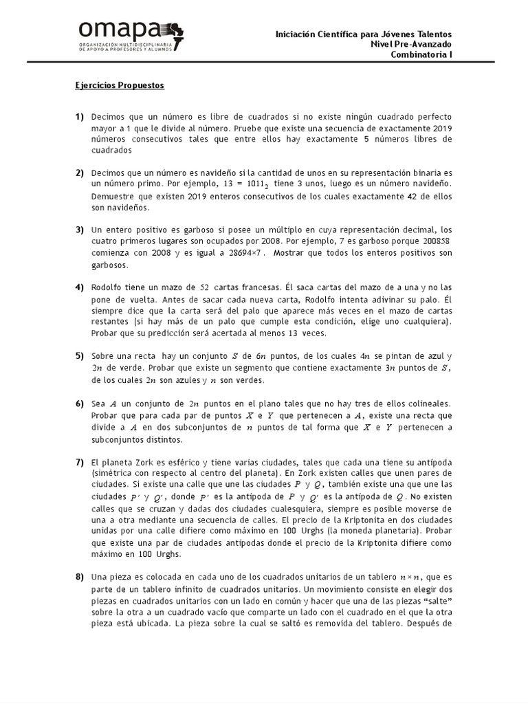 Combinatoria 2 Problemas PDF