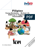 Filipino8 - q1 - Mod10 - Hakbang Sa Paggawa NG Pananaliksik