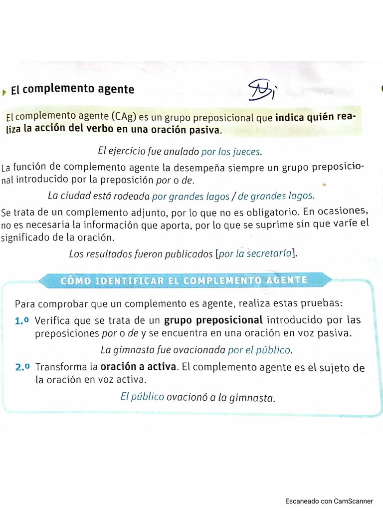 El complemento agente pdf