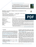 Reliability Assessment of Digital Forensic Investigations in The Norwegian Police