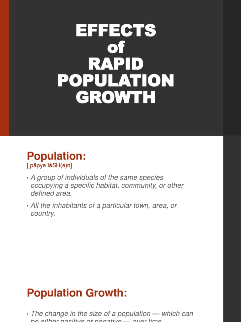 Effects of Rapid Population Growth | PDF | Economic Growth | Urbanization