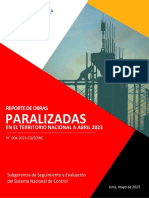 Reporte de Obras Paralizadas en El Territorio Nacional A Abril 2023 PDF