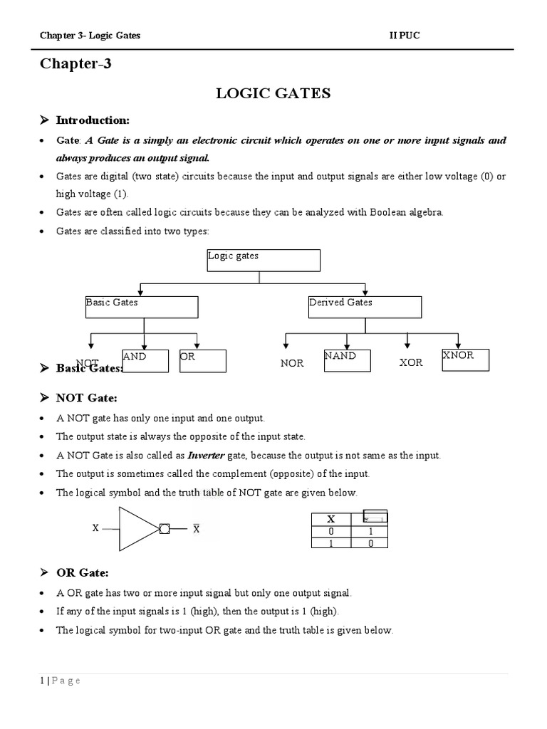Chapter 3 Logic Gates | PDF | Logic Gate | Computer Engineering