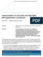 Harmonization of ACC - AHA and ESC - ESH BP... Lines - American College of Cardiology