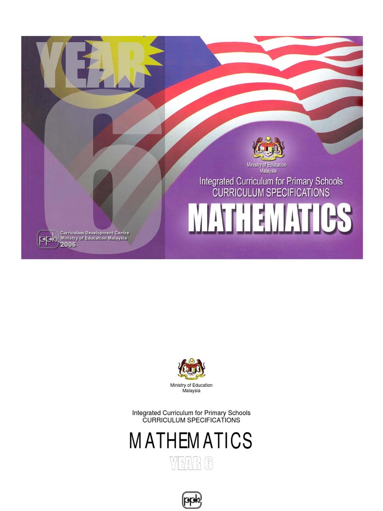 Huraian Sukatan Pelajaran HSP Matematik Tahun 6 KBSR 