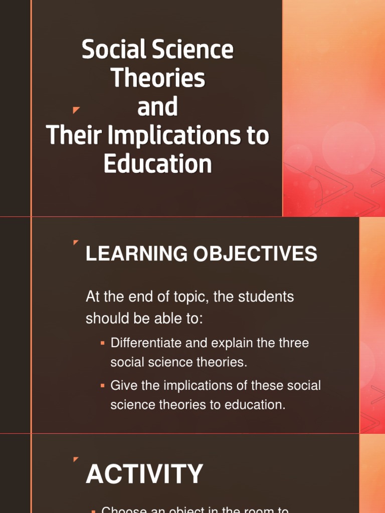 Social Theories in Education | PDF | Scientific Theories | Behavioural ...