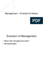 Management - Evolution & History