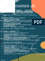 Resumen de Gobiernos 1940 - 1958