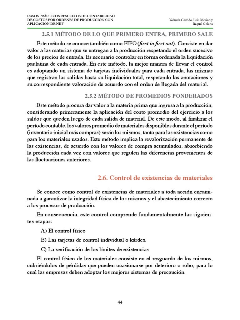 Metodo De Promedio Ponderado Pdf Inventario Contabilidad