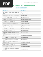 Lista de códigos do GTA San Andreas para PS2, PS3, PS4, PS5, Xbox