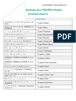 Lista de códigos do GTA San Andreas para PS2, PS3, PS4, PS5, Xbox