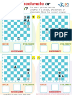 Grade 1 Check Checkmate or Stalemate Worksheet