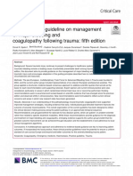 The European Guideline On Management of Major Bleeding and Coagulopathy Following Trauma: Fifth Edition